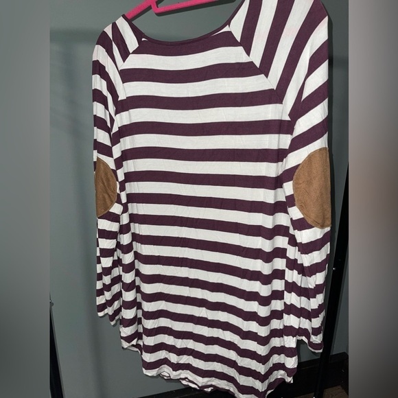Zenana Premium Long Sleeve Striped Top - Picture 2 of 3